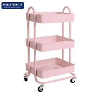 Fauteuil de Manucure Rose Wally Beauty pour Salon de Coiffure et d'Esthétique, Table de Massage Électrique