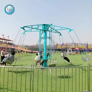 Conception de projet de parc d'attractions non motorisé <span class=keywords><strong>Manpower</strong></span> Tirez la corde et tournez Simple Swing Ride Flying Chair - Product Image 1