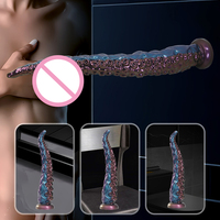 Dildo monstre fantaisie en silicone de 18,5 pouces de long, avec ventouse puissante, pour usage anal et comme plug anal