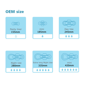 Toallas sanitarias orgánicas de alta calidad para mujer, almohadillas de algodón transpirables absorbentes, servicios OEM empaquetados, Material de PE duradero - Product Image 3