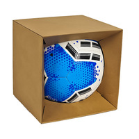 Boîte d'emballage personnalisée en carton ondulé pour ballon de football, avec fenêtre ronde, pliable, pour la Coupe du Monde