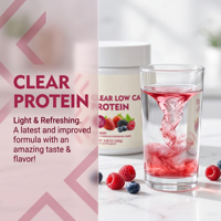 Poudre de protéines claire à faible teneur en glucides Solilan Factory Direct, gain de masse musculaire, supplément alimentaire pour adultes