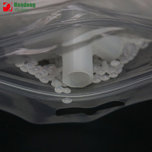 Bán buôn tùy chỉnh in PET/PE 8 mặt miếng vải hình tam giác Túi nhựa trong suốt với Top <span class=keywords><strong>resealable</strong></span> dây kéo và dưới cho bao bì tEMS - Product Image 6