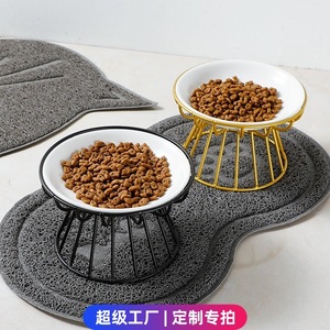 Bol en céramique surélevé pour chat, style nordique, forme ronde, pour chats M03 - Product Image 5