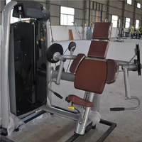 NO.21 Machine à curls de biceps réglable à usage commercial, à charge par broches, pour curls assis, avec banc de fitness pour exercices des épaules et de la poitrine