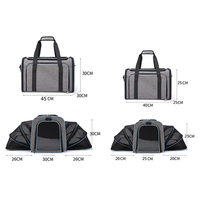 Sac de soins pour animaux de compagnie de grande capacité Durable Pet Travel Carrier Structure renforcée Pliable Pet Transport Bag For Small to Medium Dogs