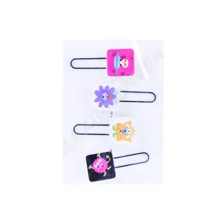 Diy decorative 4pcs 60mm*30mm colorful square button shaped paper clips