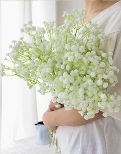 Flores Artificiales de Gypsophila de Alta Calidad, Tacto <span class=keywords><strong>Real</strong></span>, Blancas y Rosas, <span class=keywords><strong>Tamaño</strong></span> Grande, Suaves, Decoración con Flores de Baby Breath Artificiales - Product Image 1