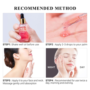 Sérum Huile Visage Hydratant Naturel avec Acide Hyaluronique & Rose Anti-Âge Anti-Rides Éclaircissant Format Voyage - Product Image 3