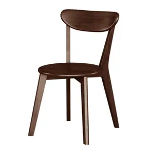 Cadeira de madeira estilo nórdico, cadeira de madeira sólida para sala de jantar, moderna, simples, cadeira, família pequena, tabela de livro japonês e cadeira