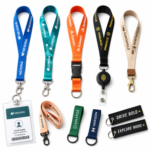 Cordones Personalizados de Poliéster Sublimado del Fabricante con Gancho, Sin Pedido Mínimo, Impresión de Logotipo Personalizado - Product Image 1
