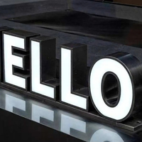 Lettres géantes 3D personnalisées, enseigne en acrylique pour extérieur et intérieur, télécommande, enseigne publicitaire éclairée pour bâtiments, centres commerciaux, bars