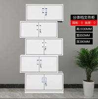 Armoire de classement de bureau A4, armoire de rangement pour documents financiers, bac en acier avec serrure, design moderne personnalisé, portes en verre