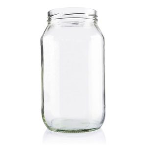 <strong>2Ltr</strong> Flint Glass Round Food Jar 100mm Twist Finish - Product Image 1