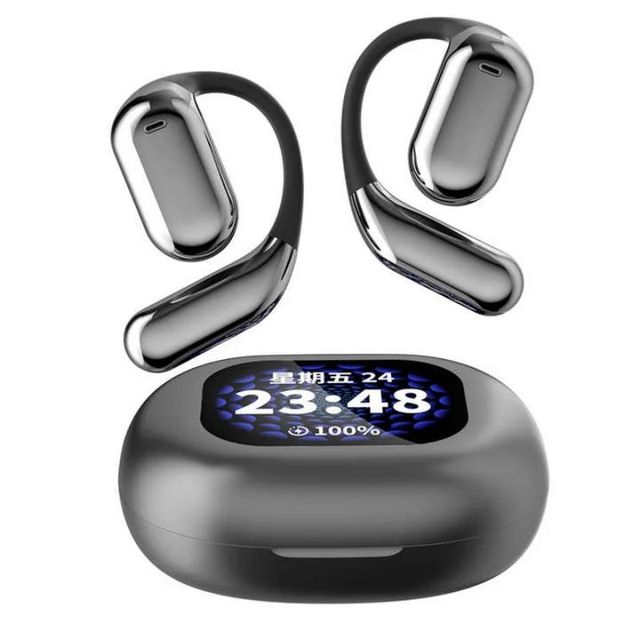 Q16 Pro LED Display Earbuds Touch Screen Wireless AI Translator with ANC Dual Noise Reduction Airbuds Wireless Earphone