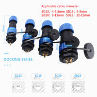 Connecteur industriel circulaire étanche IP68 SP16 SD16 pour câble électrique d'aviation, 2, 3, 4, 5, 6, 7, 9 broches, fiche mâle et prise femelle