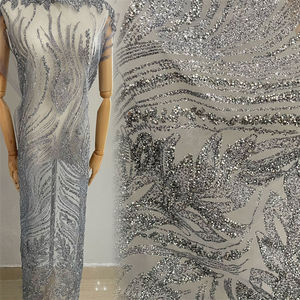 Kain gaun pernikahan tulle perhiasan renda berlian imitasi modis - Product Image 1