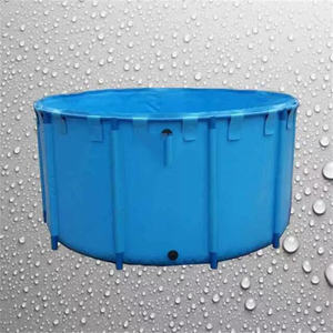Tanque de estanque de peces de Pvc móvil, acuarios y accesorios de capacidad azul de plástico para agricultura sostenible, estanque de peces Koi de plástico - Product Image 5