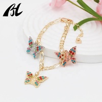 Nouveau Bracelet Réglable Tricolore Papillon Religieux Catholique Vierge Marie Coloré
