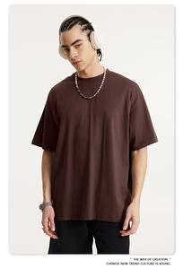 高品质男士230克短袖定制t恤230gsm精品皮马棉街风格水纱儿童批发 - Product Image 3