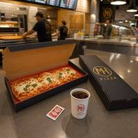 Boîte à pizza coulissante de 25 cm – Personnalisable, réutilisable, écologique, mate, rectangulaire, en papier, pour collations, livraison rapide