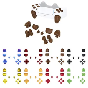 eXtremeRate Replacement D-pad R1 L1 R2 L2 Triggers Share Option Face Buttons Colorful Custom Full Set Buttons For PS5 Controller