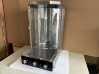 Nouvelle arrivée Shawarma Machine à gaz GPL Kebab Grill Shawarma de comptoir avec portes