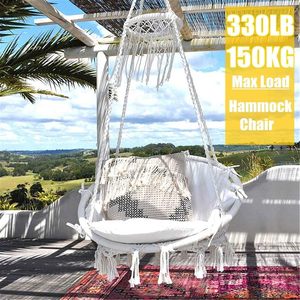 Vendita diretta della fabbrica 330LBS capacità corda di cotone fatto a mano a maglia letto altalena per giardino, spiaggia, piscina, balcone - Product Image 6