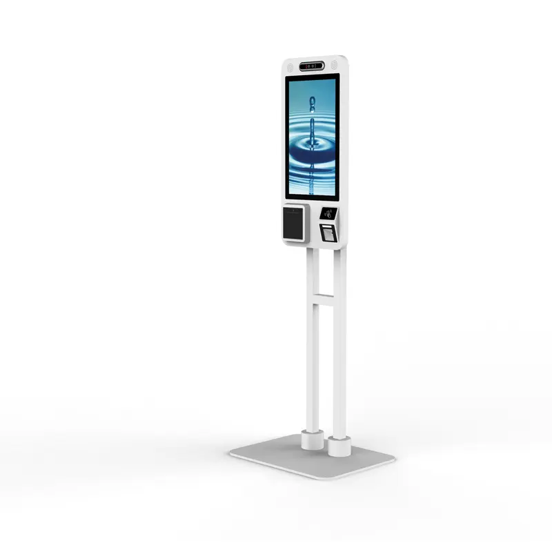 21.5 Inch Self Service Order Betaling Touchscreen Kiosk Self Pay Machine Barcode Scanner Kiosk Voor Winkelketen En Restaurant
