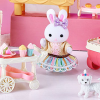 2025 Offre Spéciale lapin jouer maison famille maison de poupée cuisine jouets Simulation bricolage lapin maison accessoires jouets pour filles
