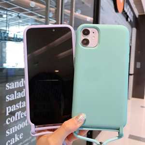 <span class=keywords><strong>Cuerda</strong></span> Cordón Collar Crossbody <span class=keywords><strong>Funda</strong></span> de teléfono de silicona para <span class=keywords><strong>Iphone</strong></span> 11 12 <span class=keywords><strong>13</strong></span> 14 15 Pro Max Xs Xr Fundas - Product Image 2