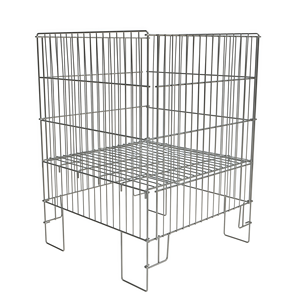 Cage de stockage pliable en treillis métallique galvanisé en acier, capacité 50 kg, robuste pour le transport de marchandises et de bouteilles - Product Image 4