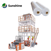 Machine de soufflage de film PE/HDPE automatique à grande vitesse, ligne d'extrusion à fonctionnement continu pour la production de films industriels