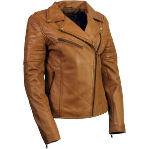 2025 cuir femmes Maiden Aqua Premium réversible en peau de mouton moto veste à capuche col goujons SFL2840 Style de mode - Product Image 2