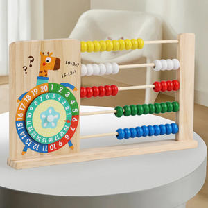 Perles en bois Montessori pour bébé, arc-en-ciel, empilage, correspondance, comptage, tri des couleurs, stimule la motricité fine et les compétences mathématiques pour les enfants de 3 ans et plus - Product Image 1