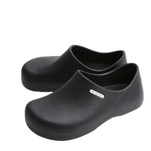 Wholesale quality anti-skid grid sole oil proof crew kitchen hotel hospital work shoes antiskid chef clog Bomei chef shoes