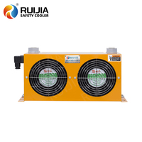 Intercambiador de Calor Industrial, Ventilador de Refrigeración por Aire de 12V/24V AH0608TL, Enfriador de Aceite Hidráulico para Motor con Ventiladores Dobles