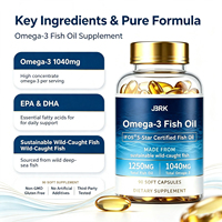 Fournisseur OEM ODM de compléments alimentaires pour adultes, capsules d'huile de poisson oméga-3 en gélules souples, provenant d'huile de poisson oméga-3 des eaux profondes