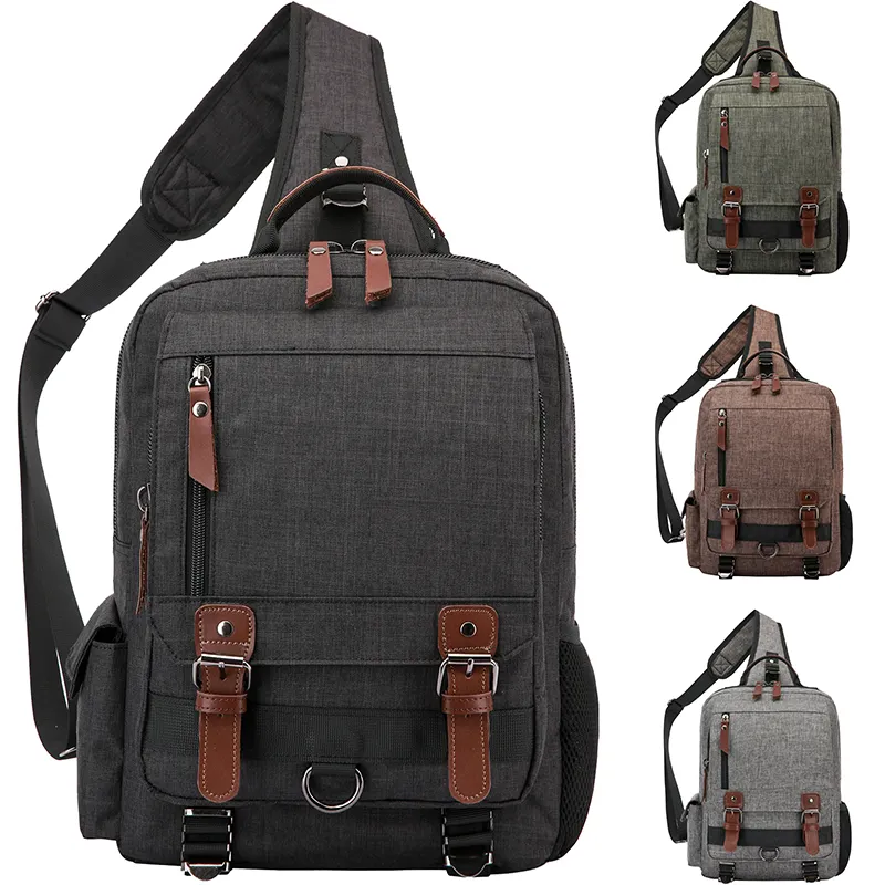 Messenger Crossbody Sling Bag Fashion Outdoor Travel Shoulder Bag Laptop Lightweight Rucksack for Adult Men