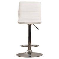 Chaise de comptoir de cuisine réglable, chaise de Pub pivotante moderne blanche, tabouret de Bar chromé