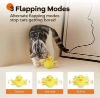 Jouet en peluche pour chaton à activation tactile avec recharge USB, jouets interactifs pour chat, jouet pour chat en forme de canard qui bat des ailes, rechargeable