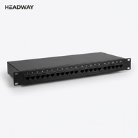 Panneau de brassage Ethernet horizontal Cat.5e 24 ports non blindé intégré 1U 19 pouces pour montage en rack