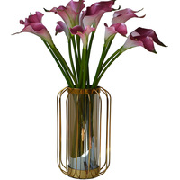 RK213 Groothandel Lange Steel EVA Calla Lelies Bloemen Wit Roze Real Touch Lili Calla Kunstbloem voor Huis Bruiloft Decoratie
