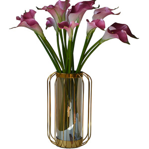 RK213 Lirios Calla de Tallo Largo al por Mayor, Flores Artificiales de EVA Blancas y Rosas con Tacto Real para Decoración del Hogar y Bodas - Product Image 5