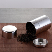 Mini boîtes de stockage transparentes 304ss, lot de 5 pièces, double couverture, pour thé, café, sucre, boîtes à air