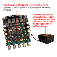 WUZHI AUDIO APTX2 Qualcomm Power Speaker Amplifier Module Board 2.1 Channel 200W + 200W + 400W Chip TPA3223 Sound Module
