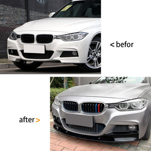 Kit de conversion de séparateur de lèvre de pare-chocs avant noir brillant de style nouveau F30 pour <span class=keywords><strong>BMW</strong></span> série <span class=keywords><strong>3</strong></span> F30 Kit de carrosserie - Product Image 5
