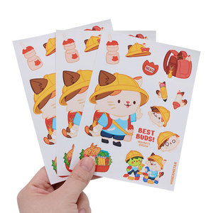 Tùy Chỉnh Kích Thước In Phim Hoạt Hình <span class=keywords><strong>PVC</strong></span> Chết Cắt Dính Sticker Tấm Không Thấm Nước Có Thể Tháo Rời Nụ Hôn Cắt Vinyl Cho Thủ Công Sử Dụng - Product Image 4