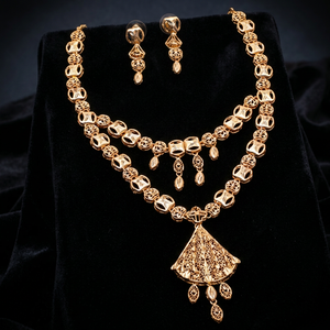 Wholesale Fashion Jewelry 14K 18K 24K Gold Filled Forming Necklaces Set, Turkish Jewelry Set, Luxury Brass Gold Plated Jewelry. - Product Image 2