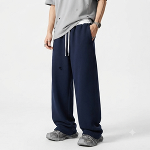 Custom Streetwear High Quality Trouser Vintage Washed Wide Leg Cotton Mans <b>Pant</b> - Product Image 1